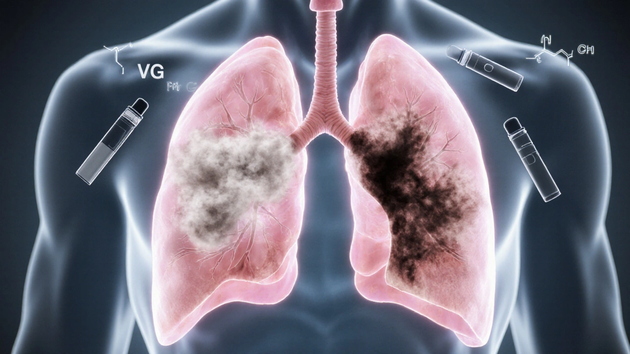 Může air trapping v plicích zmizet po vapingu s THC?