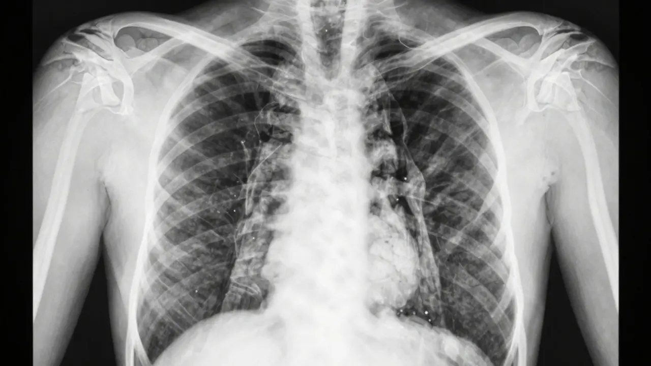 Lze na rentgenovém snímku vidět, že někdo vypírá THC?