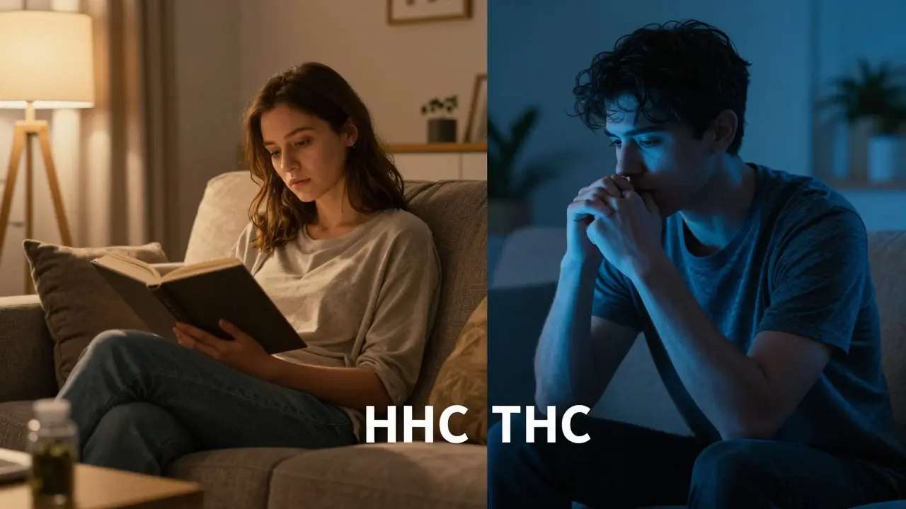 Porovnání relaxace při užívání HHC a THC