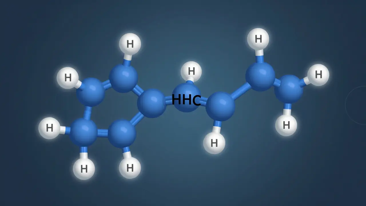 Molekulární struktura HHC a proces hydrogenace v laboratoři