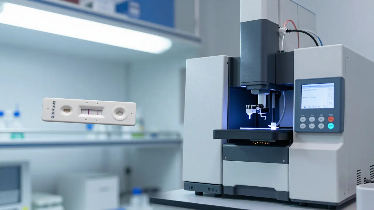 Porovnání rychlého testovacího proužku a pokročilého analyzátoru GC-MS