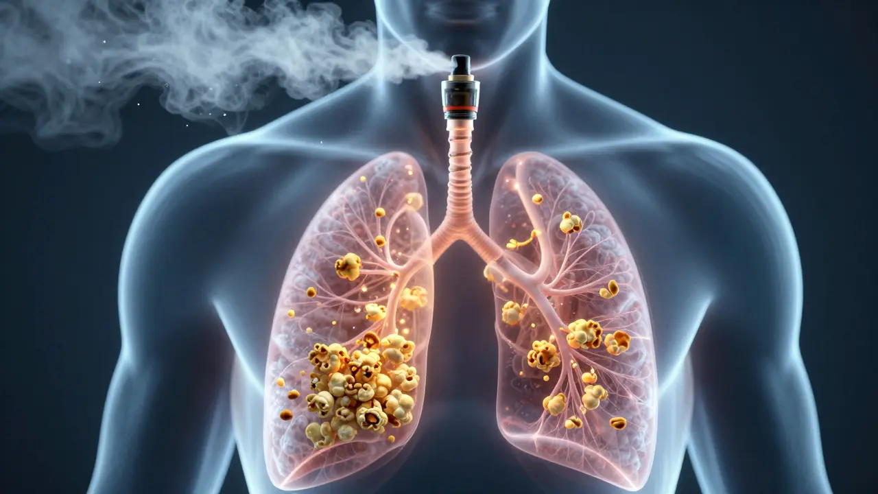 Popcornová plíce při vaping THC: Jak poznat příznaky a rizika