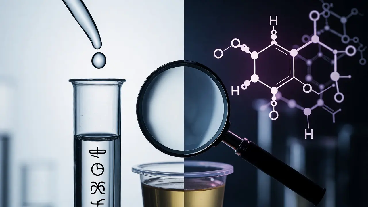 Konceptuální porovnání čistoty CBD a rizika detekce THC při testech